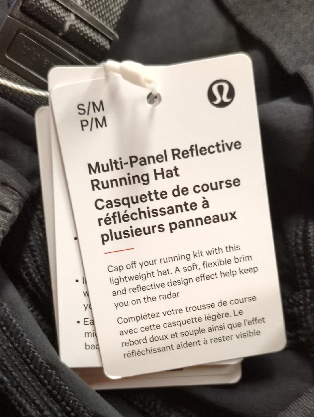 Lululemon Multi-Panel Reflective Running Hat Black S/M - Picture 9 of 11